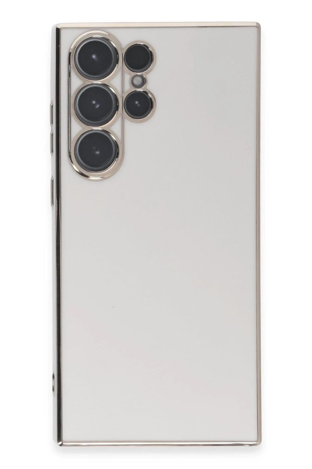 Mey İthalat®  Samsung Galaxy S23 Ultra Kılıf Volet Silikon - Beyaz