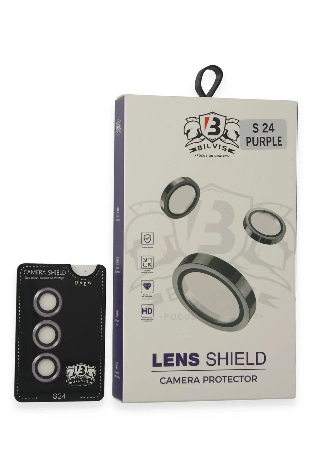 Mey İthalat®  Samsung Galaxy S24 Bilvis Titan Kamera Lens - Derin Mor
