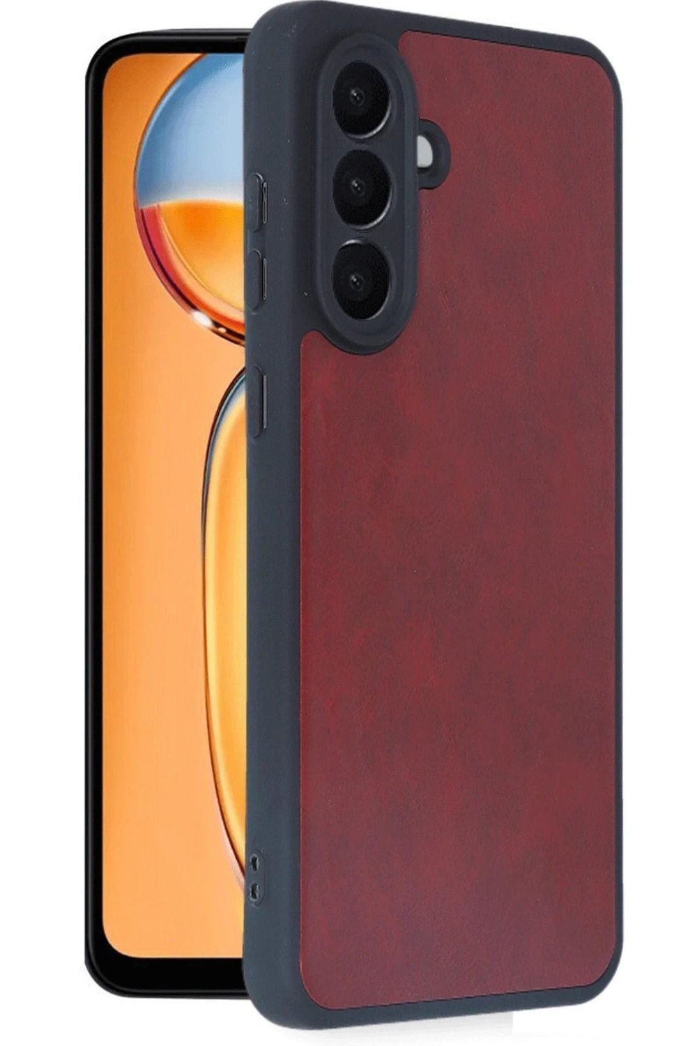 Mey İthalat®  Samsung Galaxy S24 FE Kılıf Aras Deri Kapak - Bordo