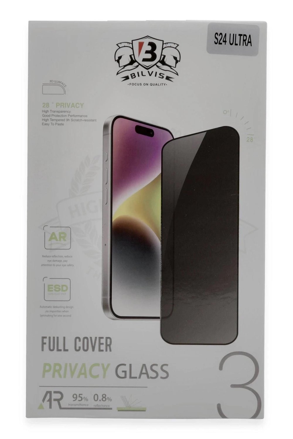 Mey İthalat®  Samsung Galaxy S24 Ultra Bilvis Hayalet Cam Ekran Koruyucu