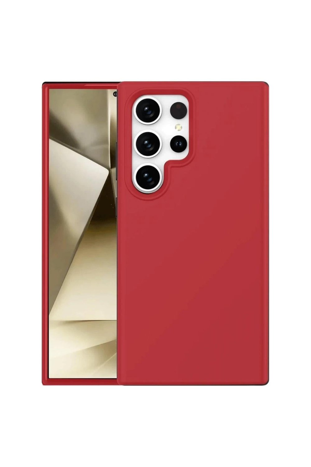 Mey İthalat®  Samsung Galaxy S24 Ultra Kılıf First Silikon - Kırmızı