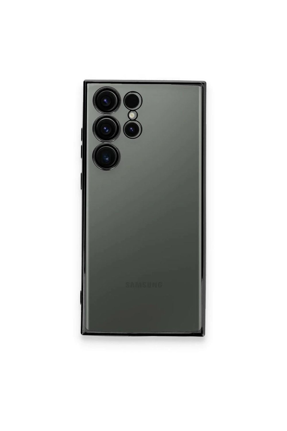 Mey İthalat®  Samsung Galaxy S24 Ultra Kılıf  Lensli Silikon - Yeşil