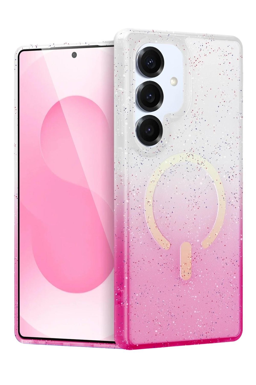 Mey İthalat®  Samsung Galaxy S25 Plus Pummel Shiny Magsafe Kapak - Pembe