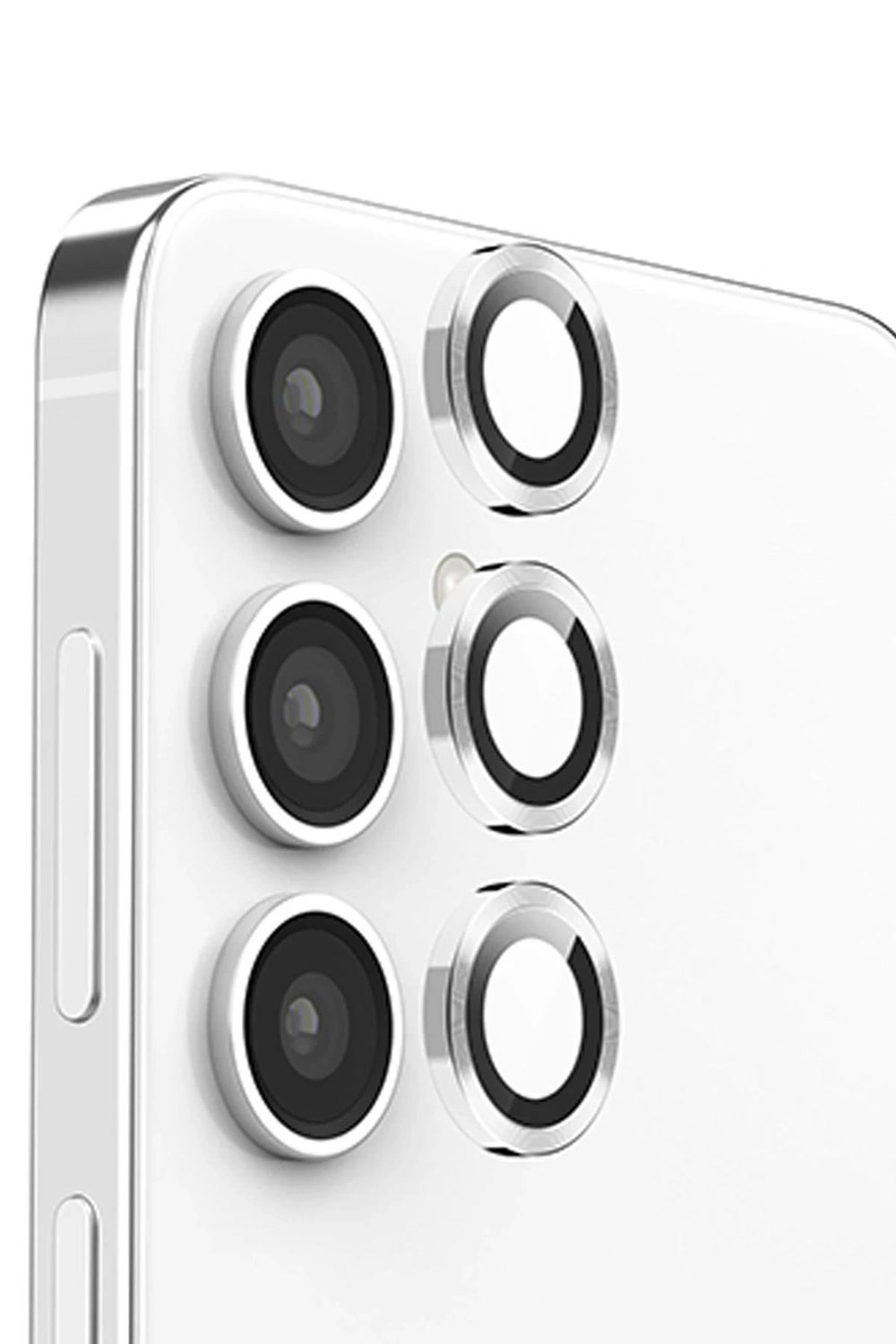 Mey İthalat®  Samsung Galaxy S25 Plus Raze Metal Kamera Lens - Gümüş
