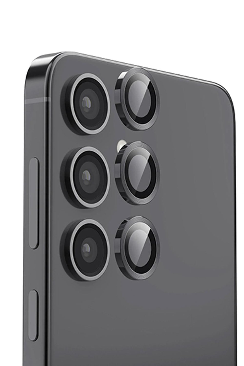 Mey İthalat®  Samsung Galaxy S25 Raze Metal Kamera Lens - Siyah