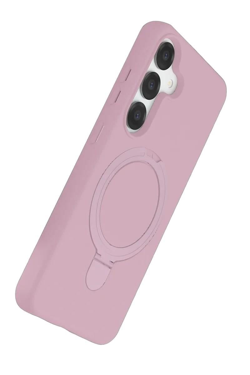 Mey İthalat®  Samsung Galaxy S25 Regal Magsafe Standlı Kapak - Açık Pembe