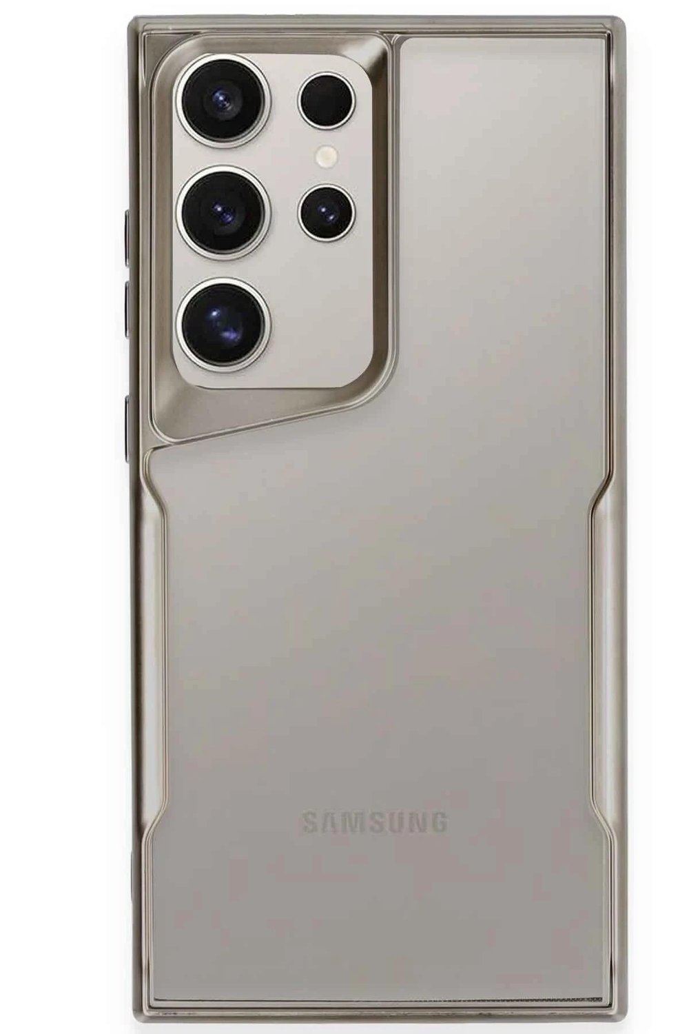 Mey İthalat®  Samsung Galaxy S25 Ultra Kılıf Boyi Silikon Kapak - Titan Gri