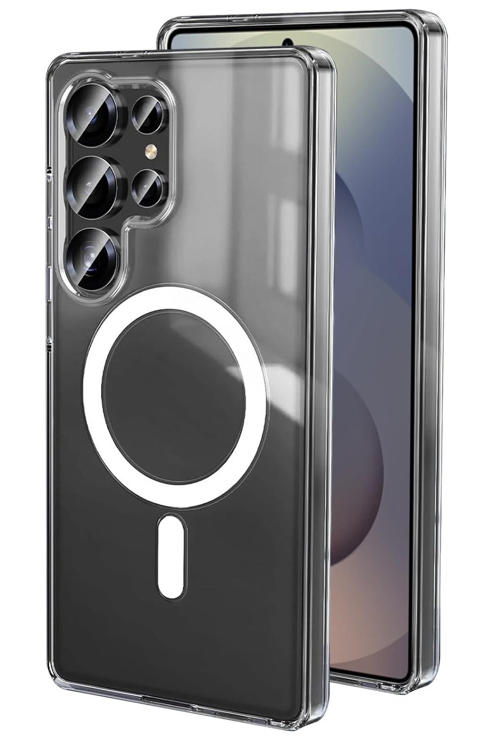 Mey İthalat®  Samsung Galaxy S25 Ultra Kılıf Magneticsafe Şeffaf Silikon - Şeffaf