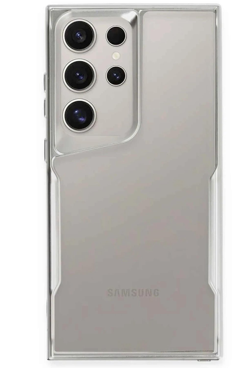 Mey İthalat®  Samsung Galaxy S25 Ultra Kılıf Boyi Silikon Kapak - Gümüş