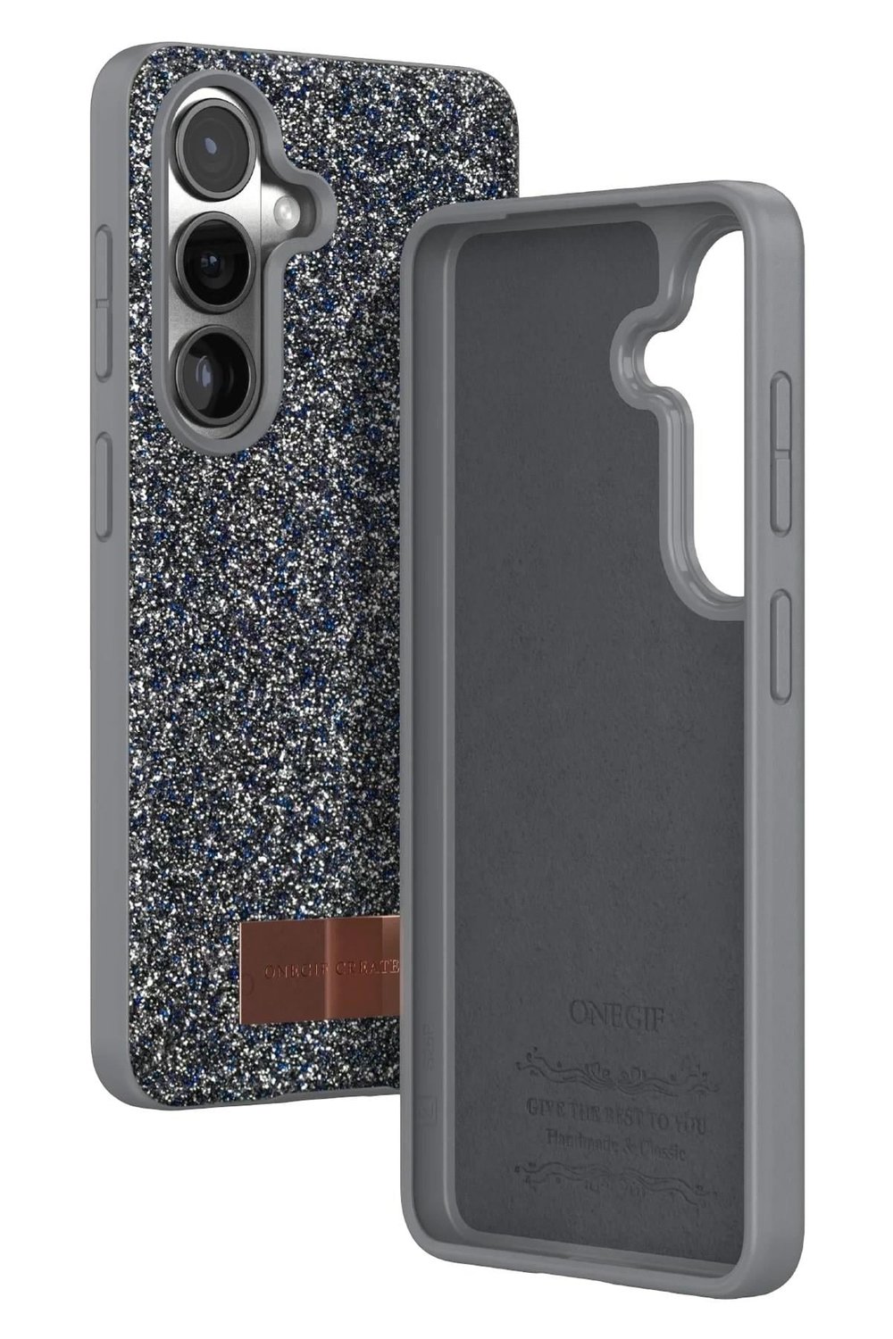 Mey İthalat®  Samsung Galaxy S26 Bright Simli Kapak - Gümüş