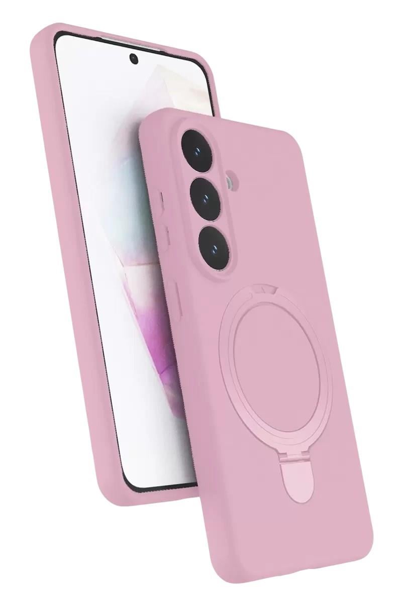 Mey İthalat®  Samsung Galaxy S26 Plus Regal Magsafe Standlı Kapak - Açık Pembe