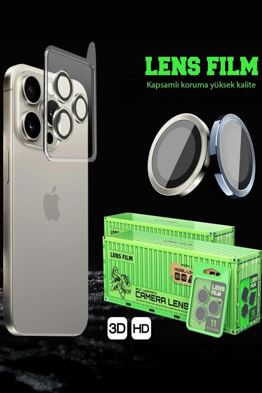Mey İthalat®  Samsung Galaxy S26 Raze Metal Kamera Lens - Siyah