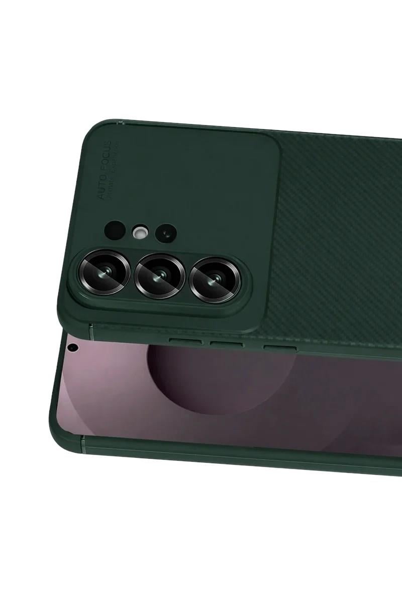 Mey İthalat®  Samsung Galaxy S26 Ultra Auto Focus Karbon Kapak - Koyu Yeşil