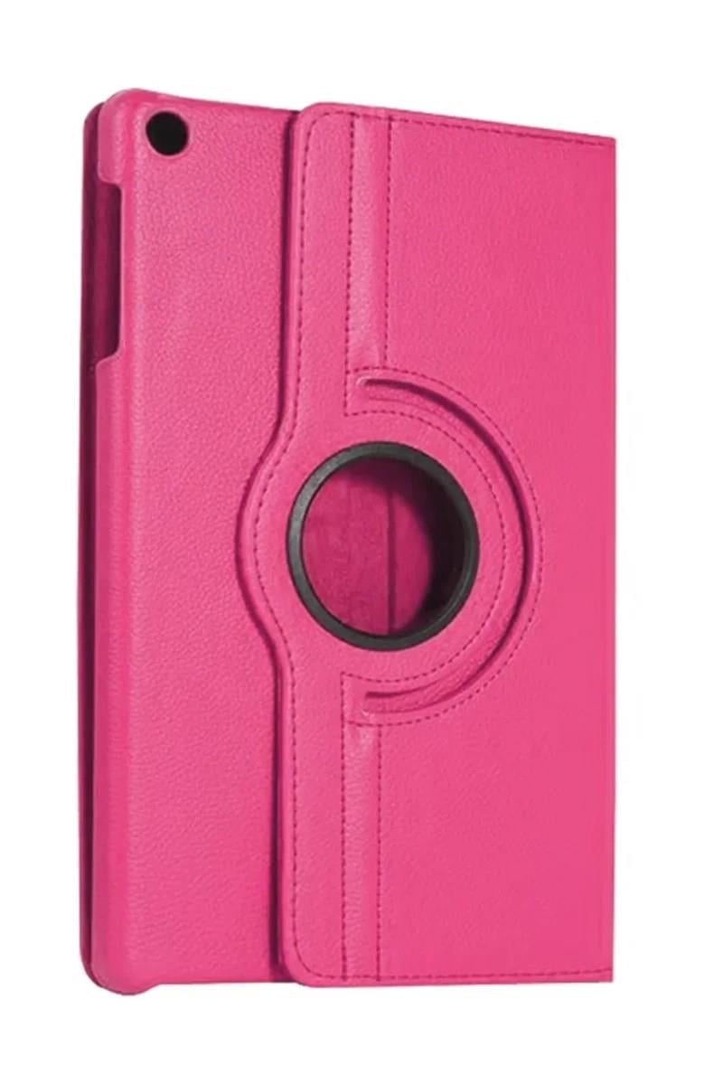 Mey İthalat®  Samsung Galaxy Tab A11 360 Tablet Deri Kılıf - Pembe