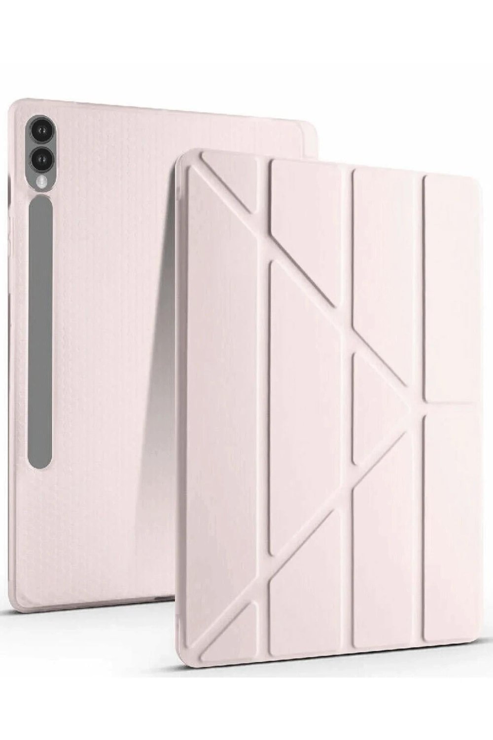 Mey İthalat®  Samsung Galaxy X610 Tab S9 FE Plus 12.4 Kılıf Kalemlikli Mars Tablet Kılıfı - Rose Gold