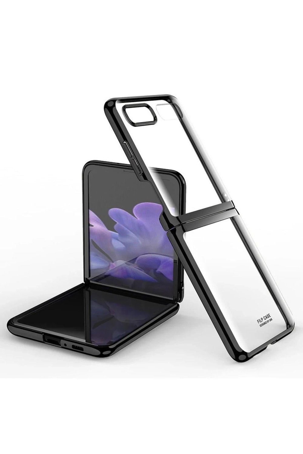 Mey İthalat®  Samsung Galaxy Z Flip 4 Kılıf Fold Element Kapak - Siyah