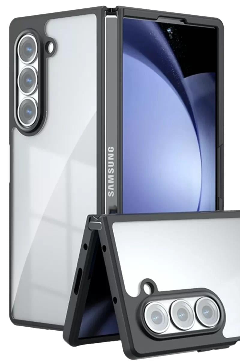 Mey İthalat®  Samsung Galaxy Z Fold 5 Kılıf Blur Fold Kapak - Siyah