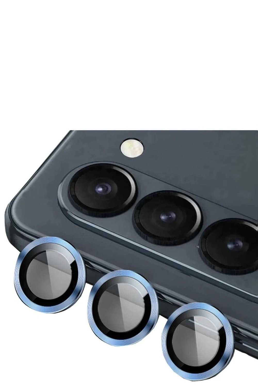 Mey İthalat®  Samsung Galaxy Z Fold 5 Valdez Metal Kamera Lens - Mavi