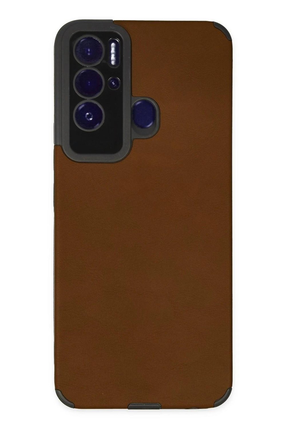 Mey İthalat®  Tecno Pova Neo Kılıf Loop Deri Silikon - Kahverengi