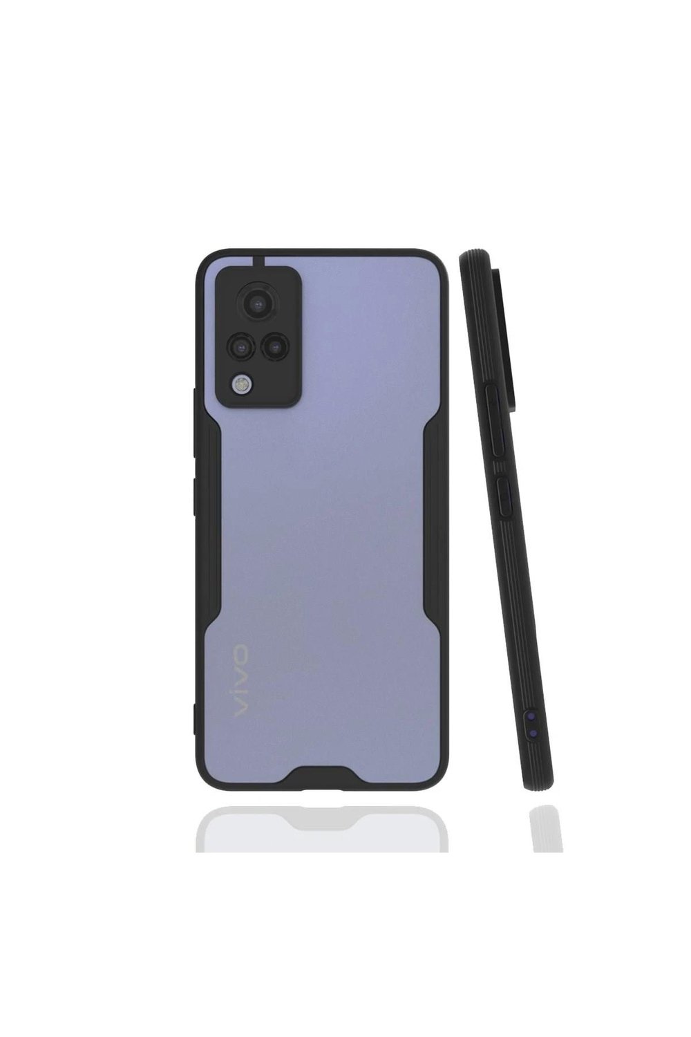 Mey İthalat®  Vivo V21 Kılıf Platin Silikon - Siyah