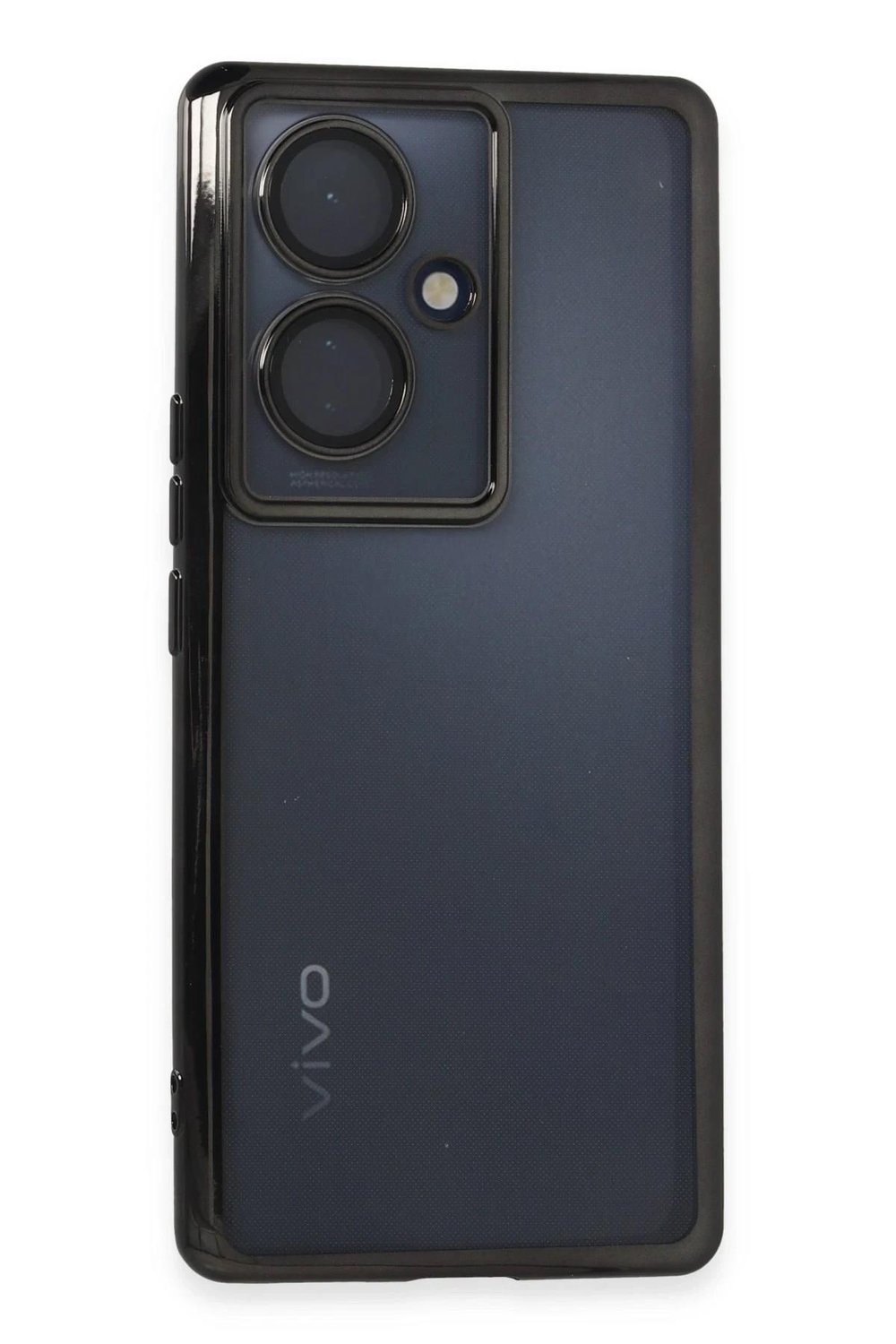 Mey İthalat®  Vivo V29 Lite Kılıf  Lensli Silikon - Siyah
