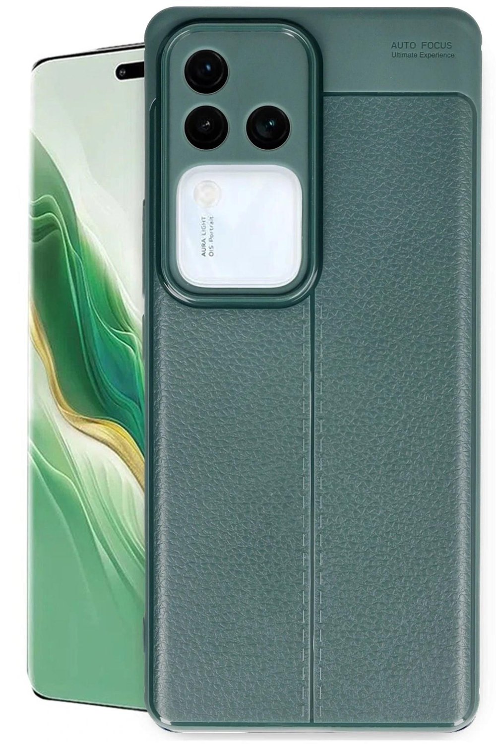 Mey İthalat®  Vivo V30 5G Kılıf Auto Focus Kapak - Koyu Yeşil