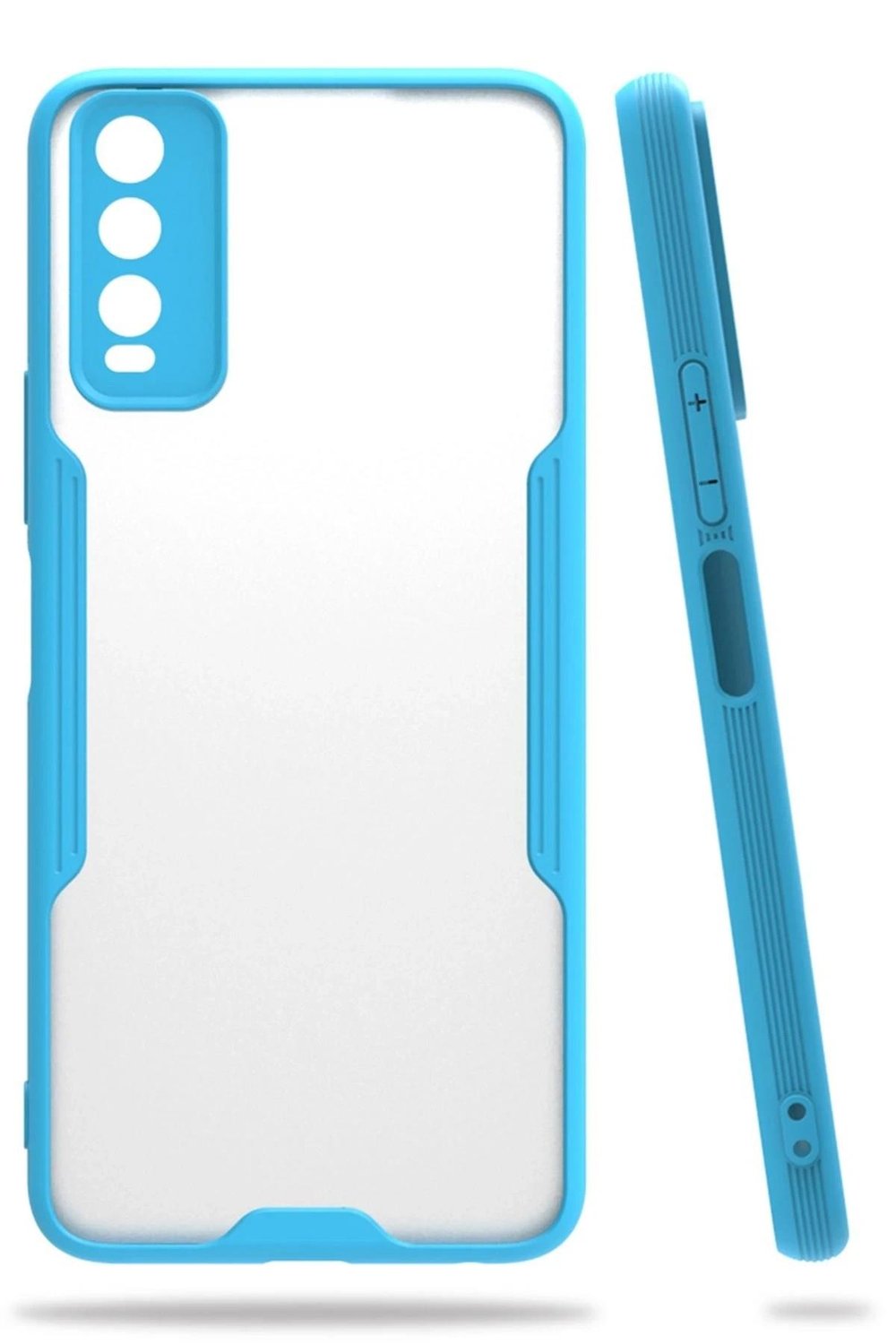 Mey İthalat®  Vivo Y11S Kılıf Platin Silikon - Mavi