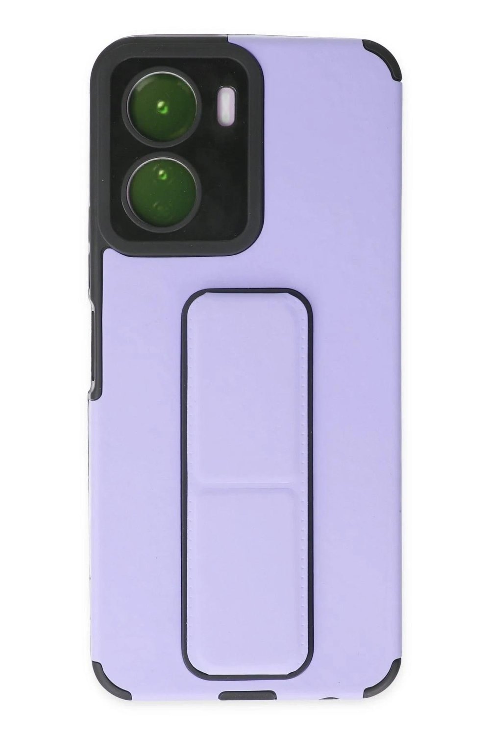 Mey İthalat®  Vivo Y16 Kılıf Mega Standlı Silikon - Lila