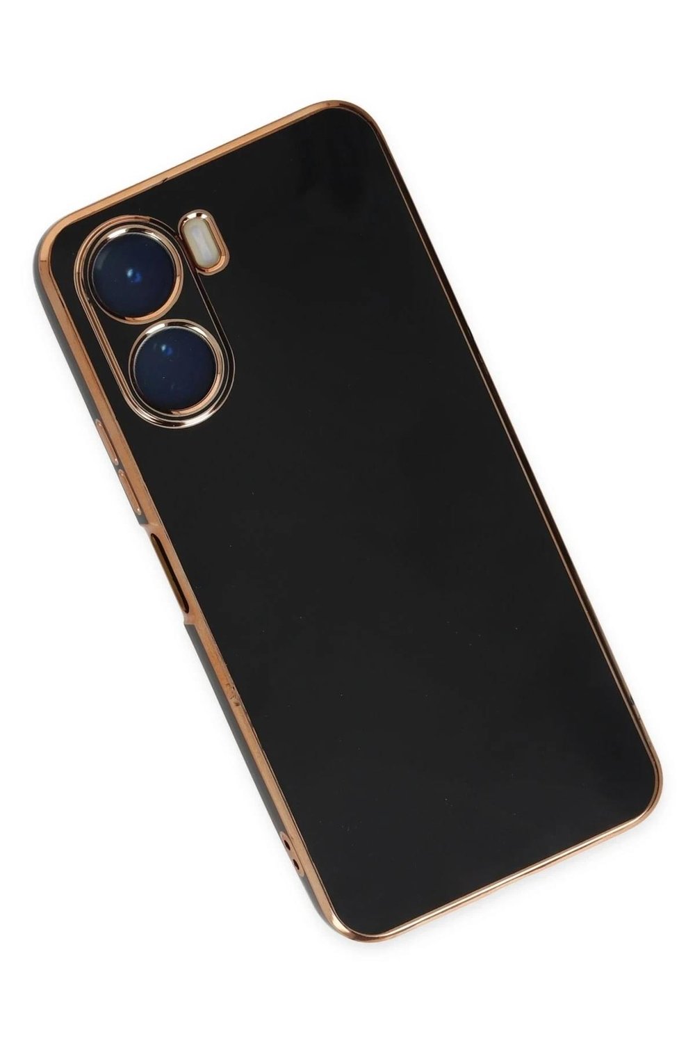 Mey İthalat®  Vivo Y16 Kılıf Volet Silikon - Siyah