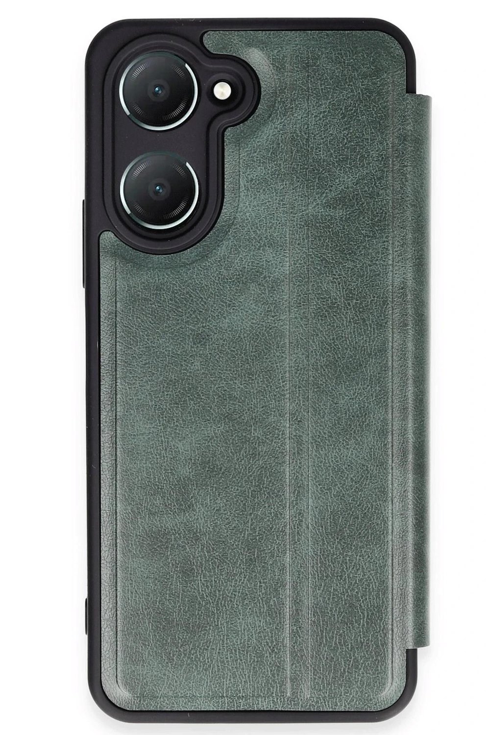 Mey İthalat®  Vivo Y18 Kılıf Flip Cover - Koyu Yeşil