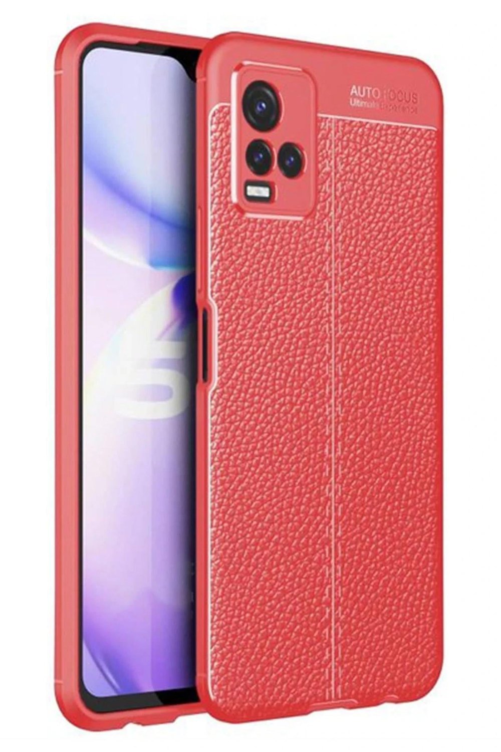 Mey İthalat®  Vivo Y21S Kılıf Auto Focus Kapak - Kırmızı