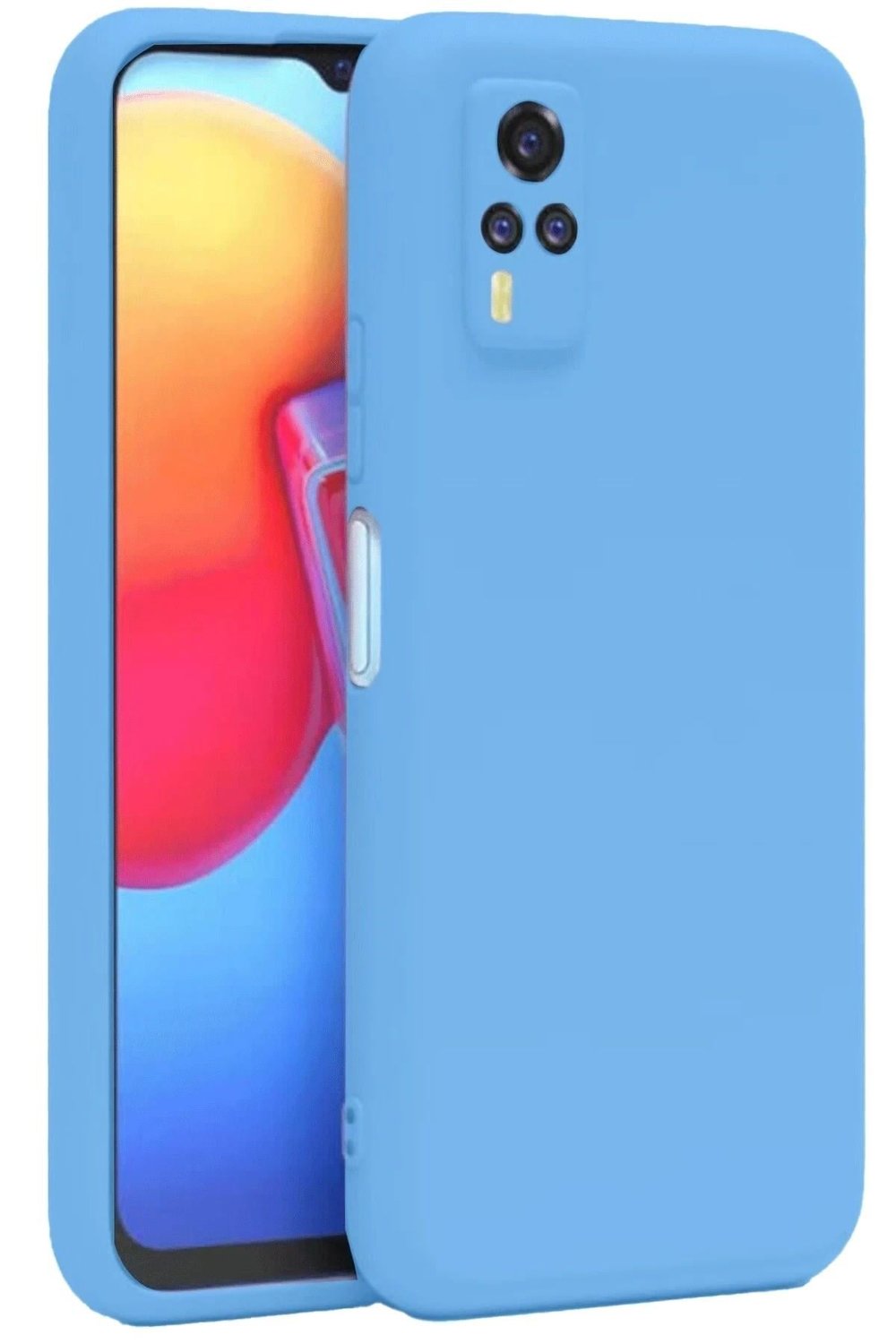 Mey İthalat®  Vivo Y53S Kılıf Nano içi Kadife Silikon - Mavi