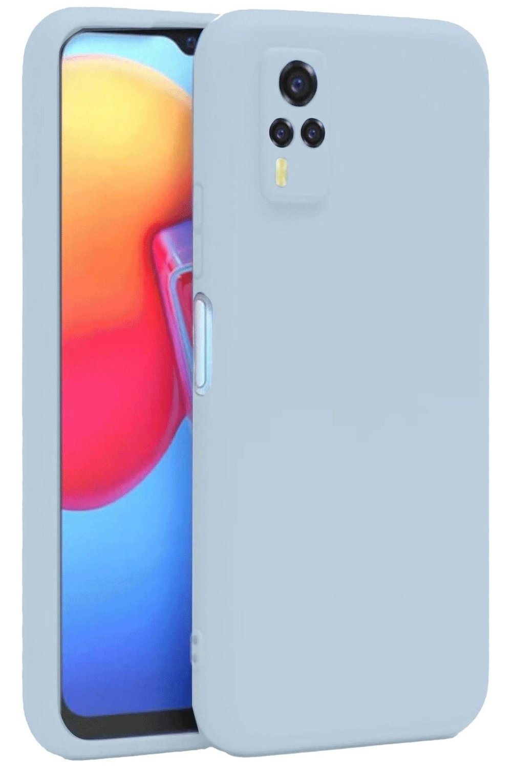 Mey İthalat®  Vivo Y53S Kılıf Nano içi Kadife Silikon - Buz Mavi