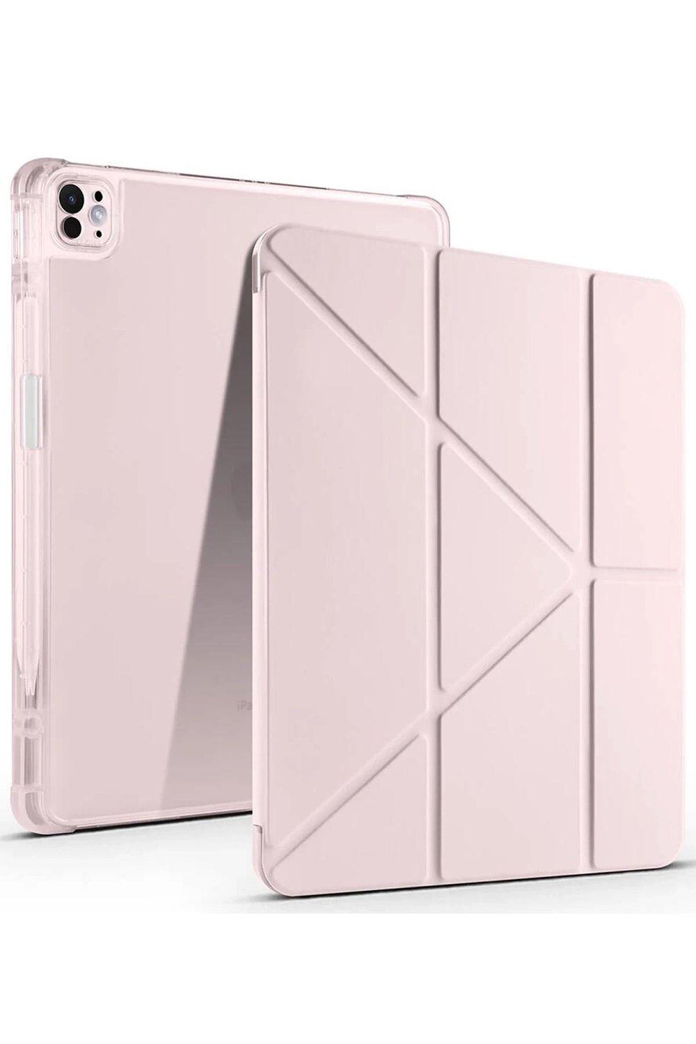 Mey İthalat®  iPad Air 13 (2024) Kılıf Kalemlikli Mars Tablet Kılıfı - Rose Gold