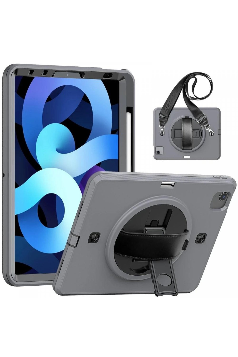 Mey İthalat®  iPad Pro 11 (2020) Kılıf Strap-C Otterbox Tablet Kapak - Gri