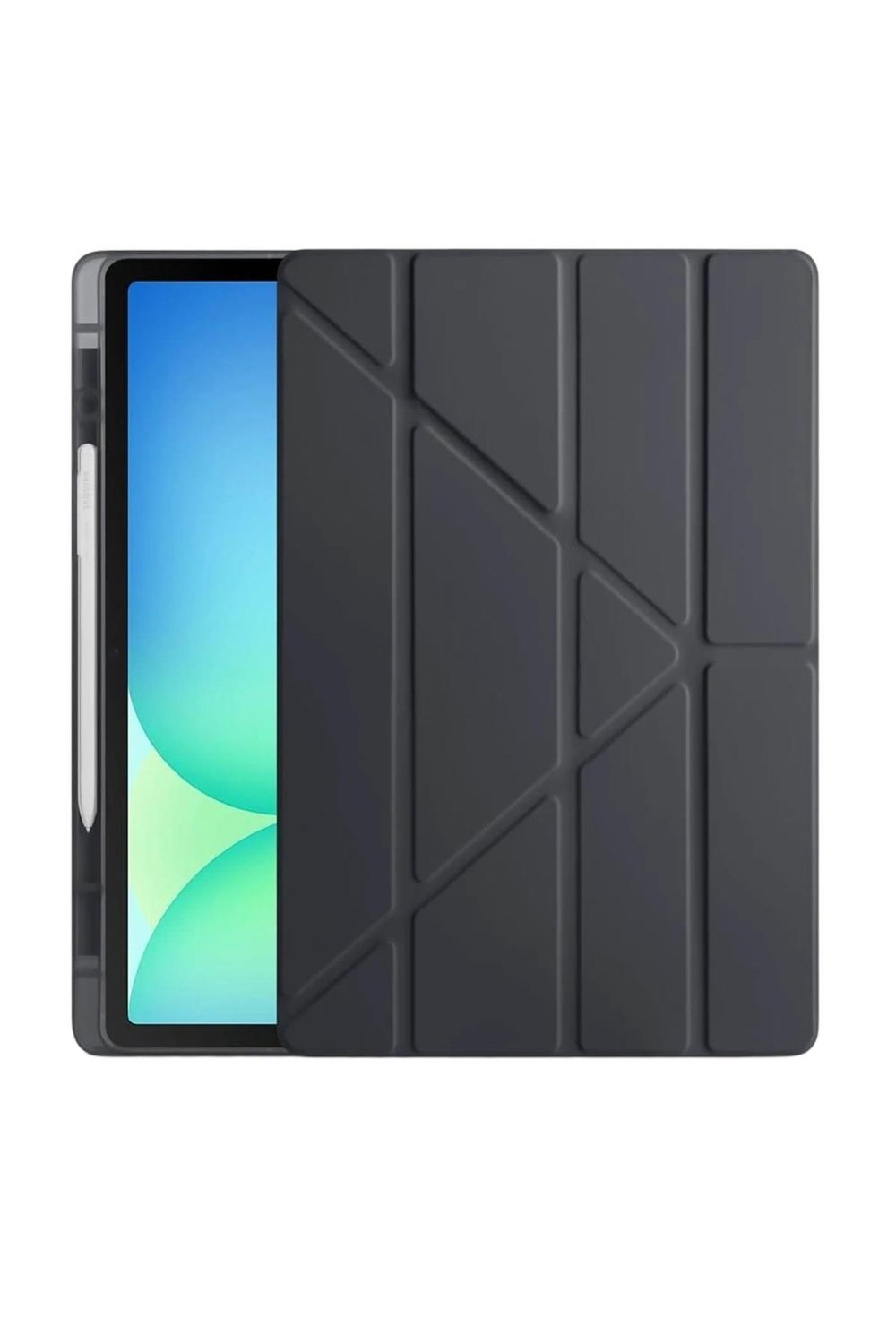 Mey İthalat®  iPad Pro 13 (2024) Kılıf Kalemlikli Hugo Tablet Kılıfı - Siyah