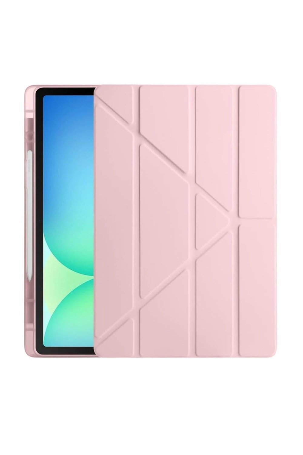 Mey İthalat®  iPad Pro 13 (2024) Kılıf Kalemlikli Hugo Tablet Kılıfı - Rose Gold