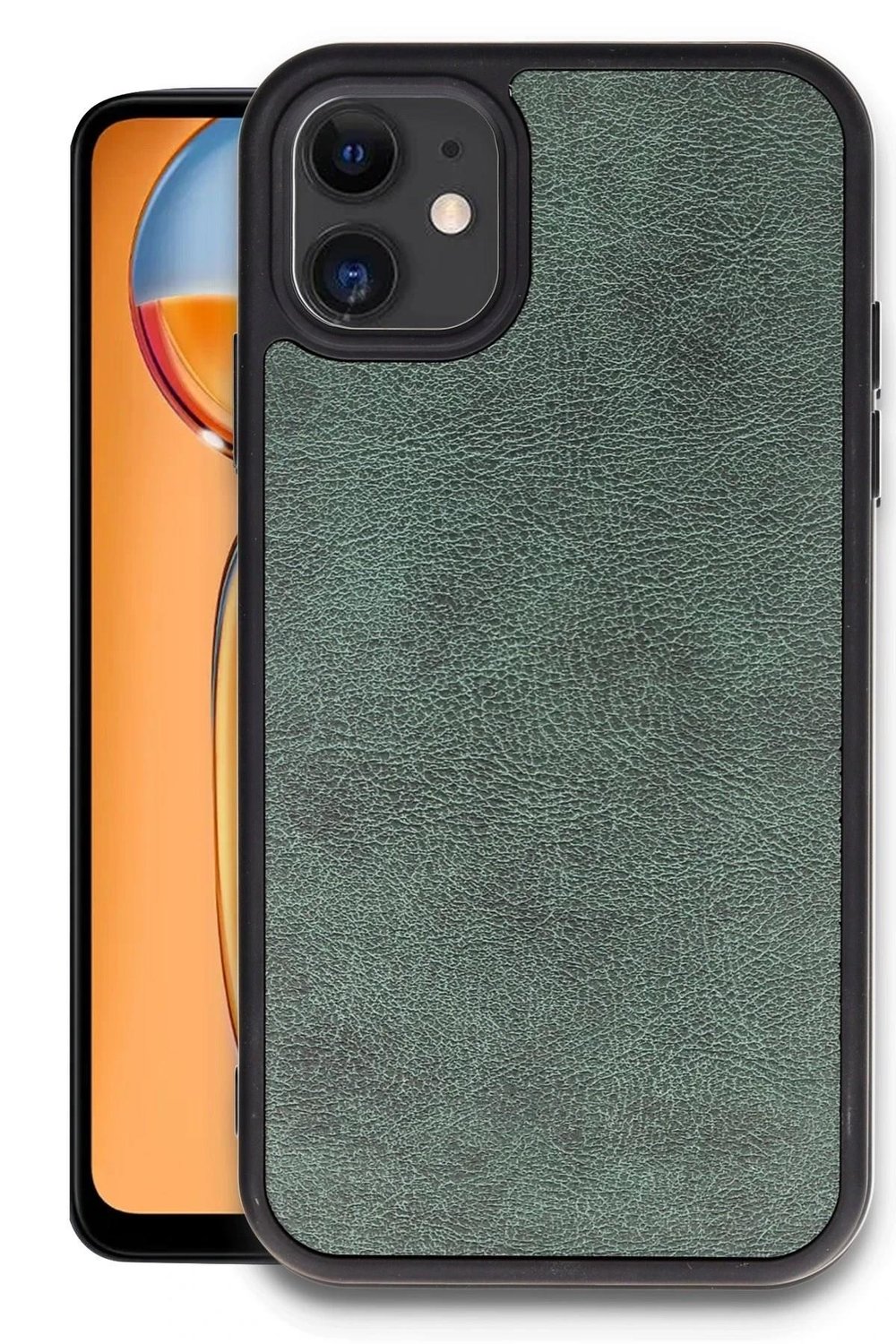 Mey İthalat®  iPhone 11 Kılıf Aras Deri Kapak - Koyu Yeşil