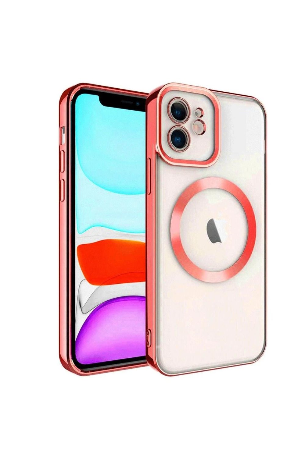 Mey İthalat®  iPhone 11 Kılıf Kross Magneticsafe Kapak - Kırmızı