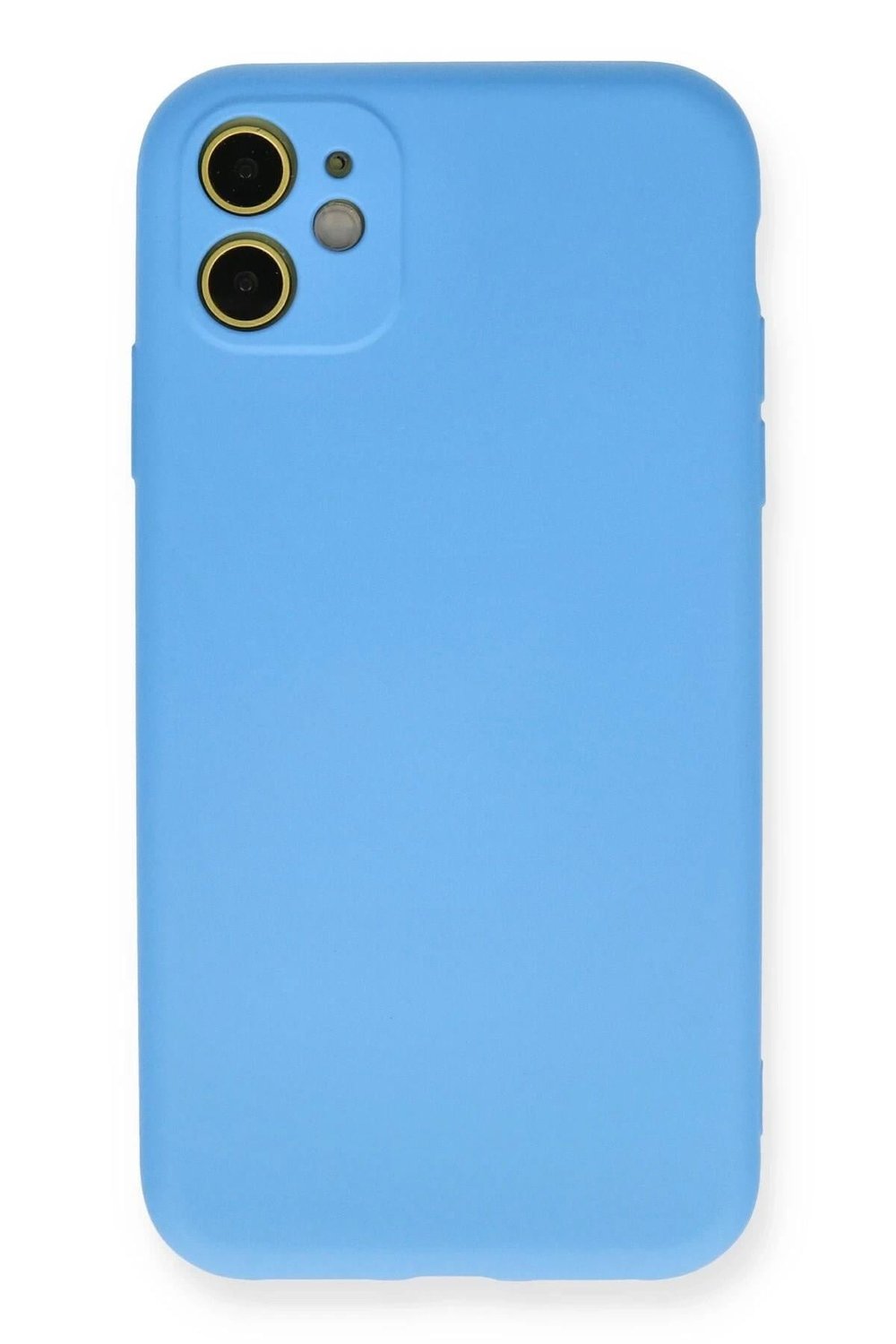 Mey İthalat®  iPhone 11 Kılıf Nano içi Kadife Silikon - Mavi