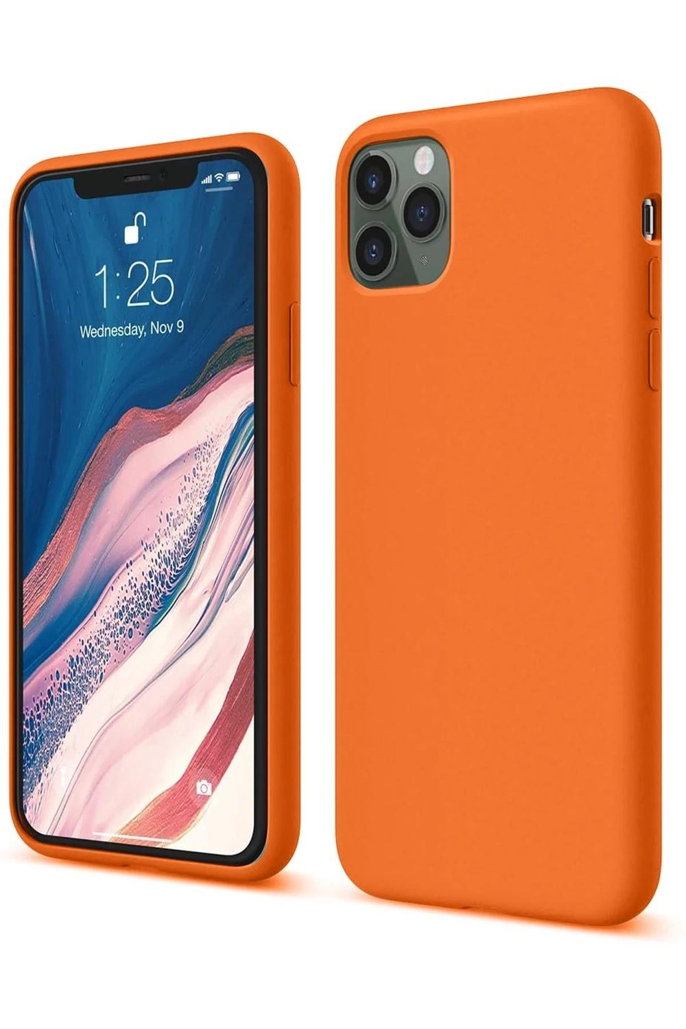 Mey İthalat®  iPhone 11 Pro Kılıf First Silikon - Turuncu
