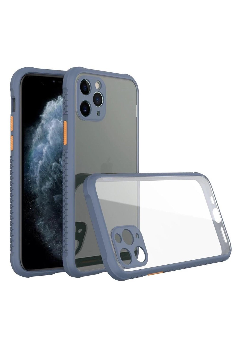 Mey İthalat®  iPhone 11 Pro Kılıf Miami Şeffaf Silikon - Gri