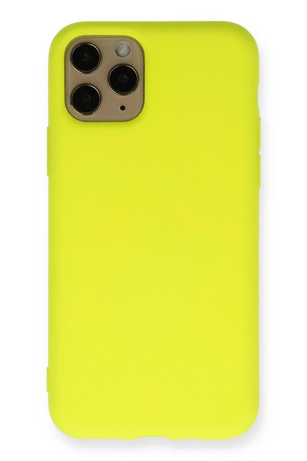 Mey İthalat®  iPhone 11 Pro Kılıf Nano içi Kadife Silikon - Sarı
