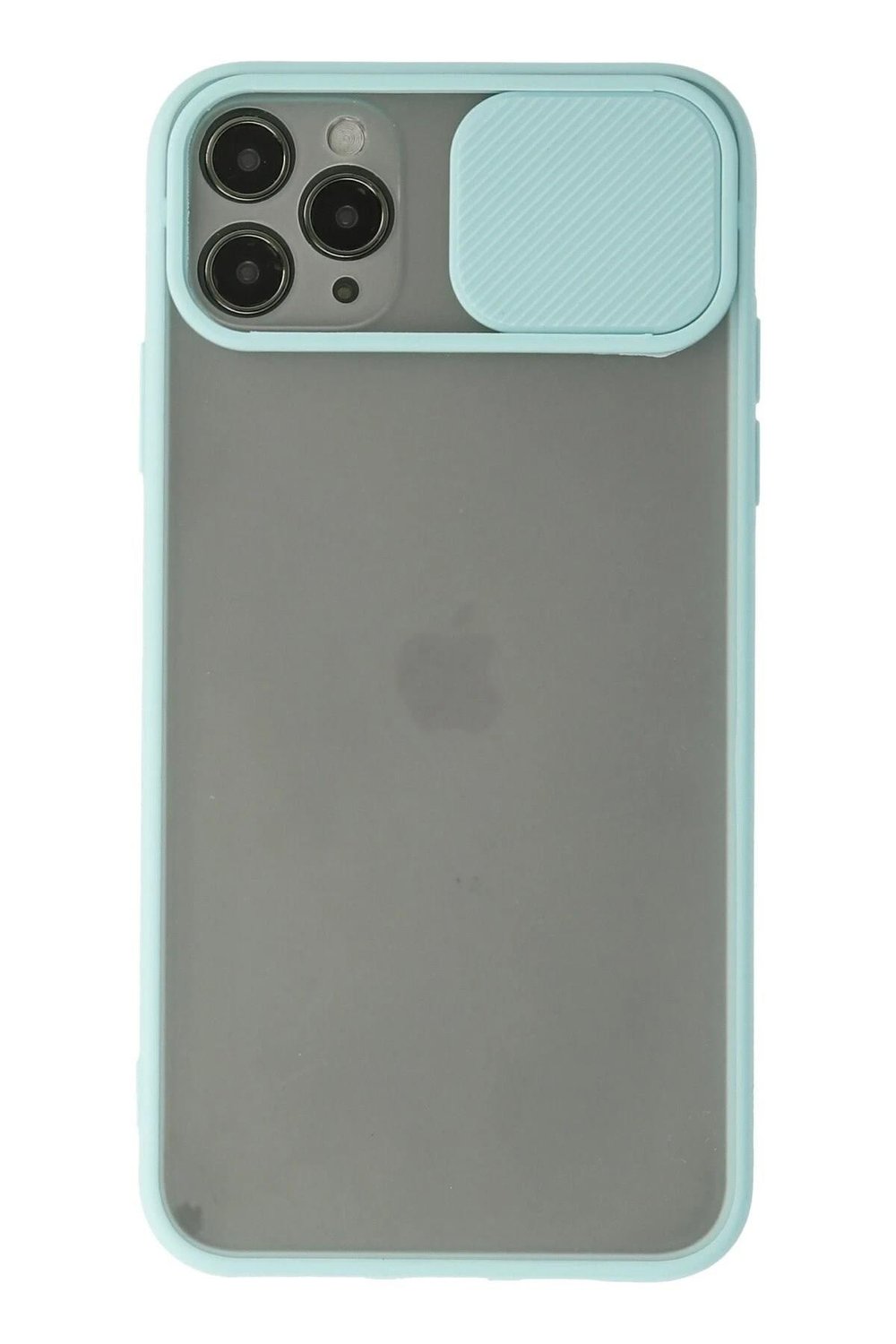 Mey İthalat®  iPhone 11 Pro Kılıf Palm Buzlu Kamera Sürgülü Silikon - Turkuaz