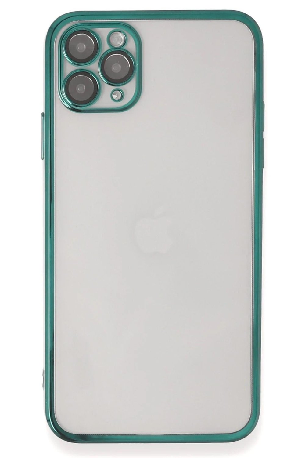 Mey İthalat®  iPhone 11 Pro Max Kılıf  Lensli Silikon - Yeşil
