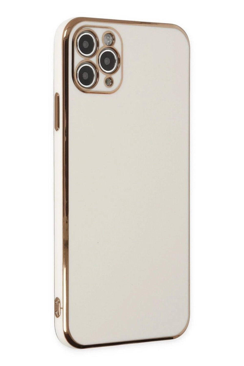 Mey İthalat®  iPhone 11 Pro Max Kılıf Volet Silikon - Beyaz