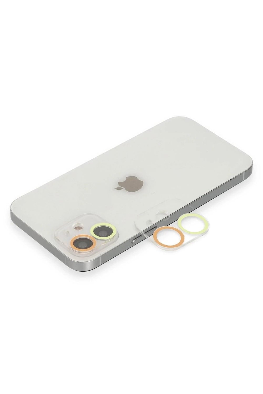 Mey İthalat®  iPhone 11 Renkli Kamera Lens Koruma Cam - Sarı-Turuncu