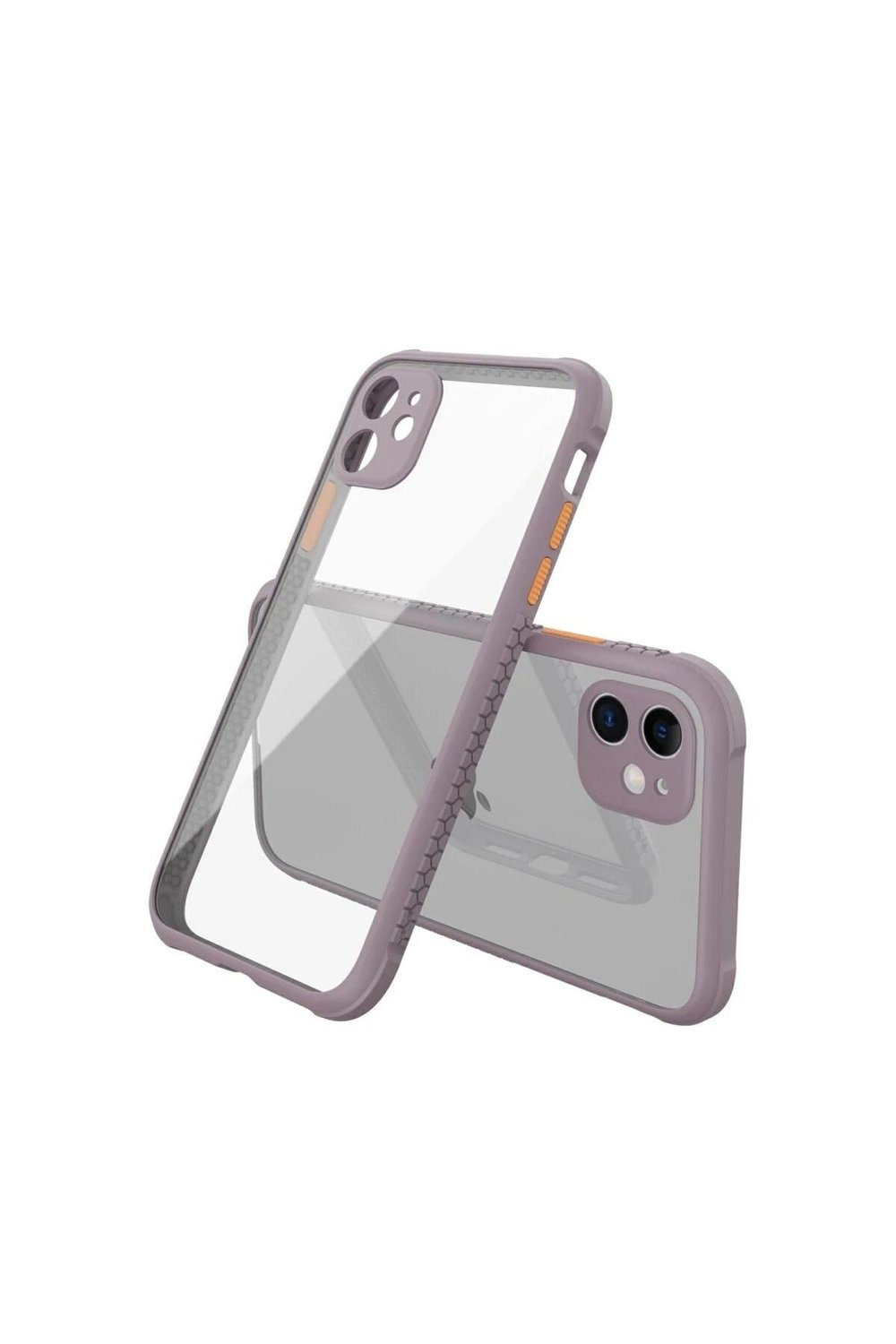 Mey İthalat®  iPhone 12 Mini Kılıf Miami Şeffaf Silikon - Açık Mor