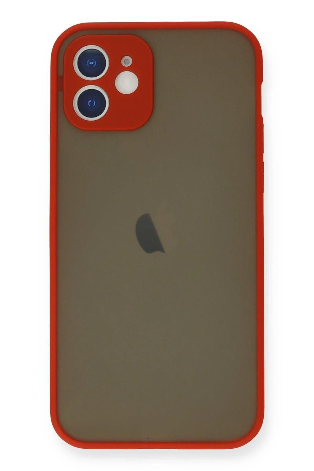 Mey İthalat®  iPhone 12 Mini Kılıf Montreal Silikon Kapak - Kırmızı