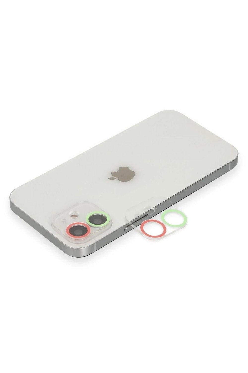 Mey İthalat®  iPhone 12 Mini Renkli Kamera Lens Koruma Cam - Yeşil-Pembe